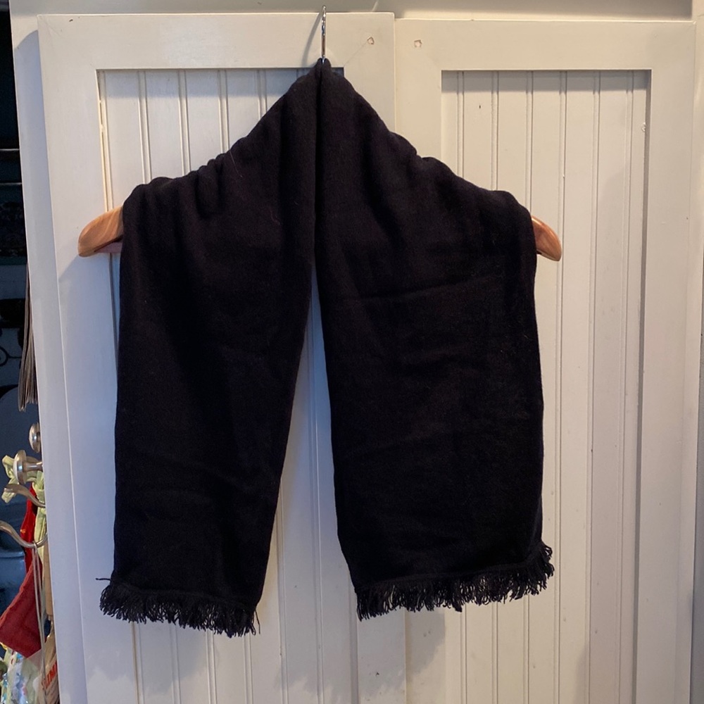 Black Cividini Italian Cashmere Scarf